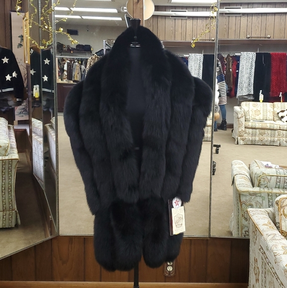 Black Fox Fur Stole